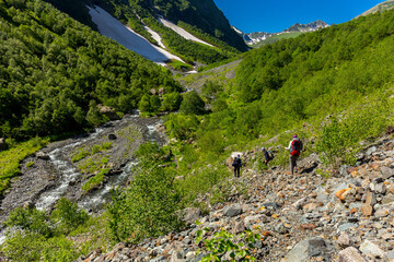 Fototapeta premium Beautiful mountain landscape at Caucasus mountains
