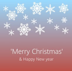 christmas background with snowflakes