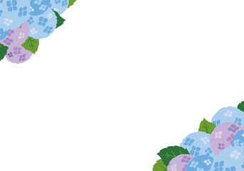 Fototapeta na wymiar Illustration of a blue hydrangea.