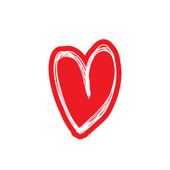 Heart doodle illustration. Hand drawn love symbol. Valentine's day vector icon.