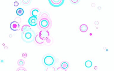 Light Pink, Blue vector background with spots.