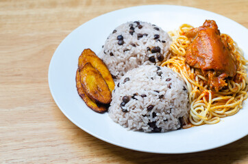 A typical menu for lunch in Panama. Sometimes it is eaten for celebrations