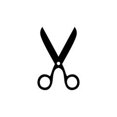 Fototapeta premium Scissors silhouette vector icon. Cutting symbol.
