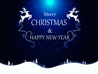 Merry Christmas celebration poster and background concept isolated - Celebrating Happy christmas and new year 2021