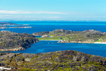 Beautiful arctic summer landscape on Barents sea