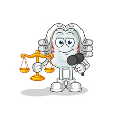 baseball lawyer cartoon. cartoon mascot vector