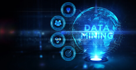 Data mining concept. Business, modern technology, internet and networking concept.