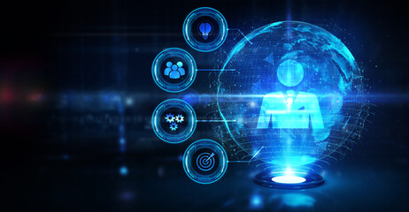 Business, Technology, Internet and network concept. Human Resources HR management recruitment employment headhunting concept.