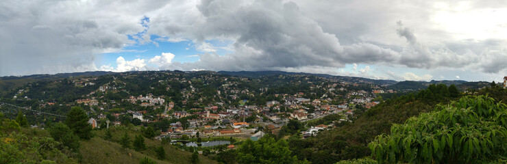 Fototapeta na wymiar Panoramic View of Capivari Neighborhood in Campos do Jordao