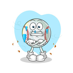 baseball cold illustration. character vector