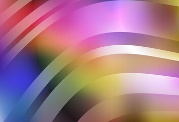 Light Multicolor vector texture with bent lines.