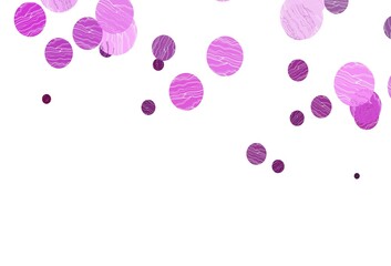 Light pink vector template with circles.