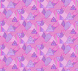 Retro Geometric Seamless Pattern