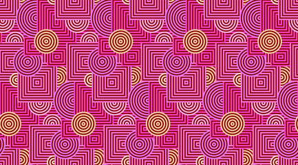 Retro Geometric Seamless Pattern