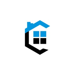 Real Estate, Property and Construction Logo Design for a business company sign. Logo Vector. letter c