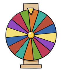 Obraz premium Cartoon Fortune Wheel 
