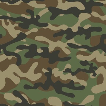 seamless camouflage pattern green