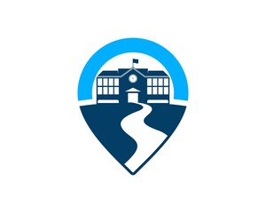 Pin location with education school inside