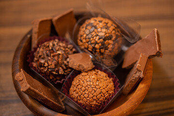 Fine sweets for wedding party. Selective focus.