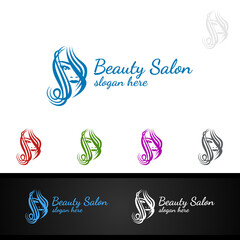 Salon Fashion Logo for Beauty Hairstylist, Cosmetics, or Boutique