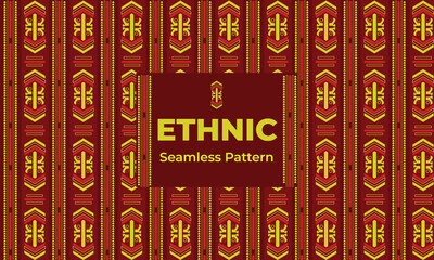 Ethnic Vector Seamless Pattern with Modern Style. Vector Wallpaper Illustration EPS 10 File.