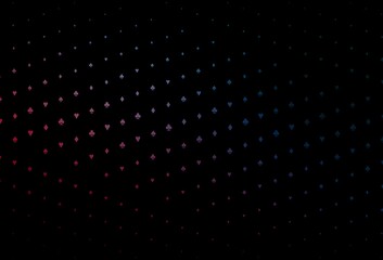 Dark Blue, Red vector texture with playing cards.