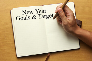 Books with new year goal and target as title.