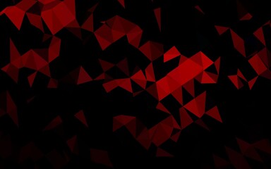 Dark Red vector abstract polygonal texture. Colorful illustration in Origami style with gradient.  The best triangular design for your business.