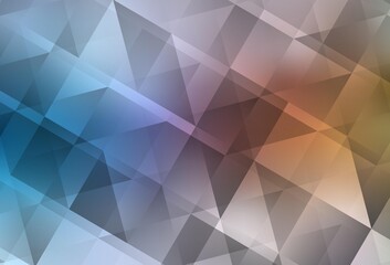 Obraz premium Light Blue, Yellow vector polygon abstract layout.