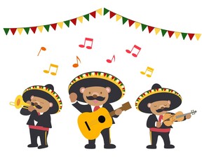 クマのマリアッチバンド　パーティー