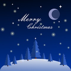 Naklejka premium christmas background with christmas tree, flat design