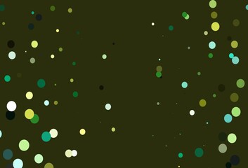 Light Green, Yellow vector cover with spots.