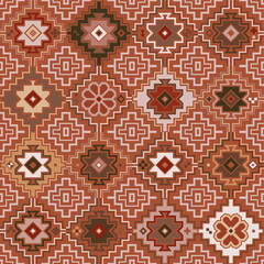 Kilim Bohemian Seamless Pattern