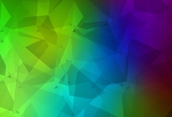 Dark Multicolor vector backdrop with polygonal shapes.