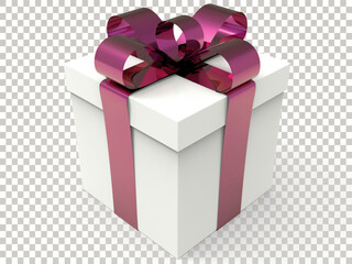 3d pink box with pink ribbon png