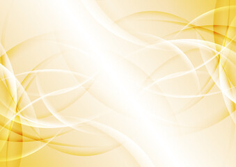 White orange shiny glossy flowing waves abstract background. Elegant vector design