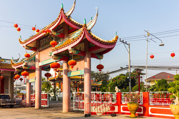 Obraz premium Chinese temple in the centre of the town.