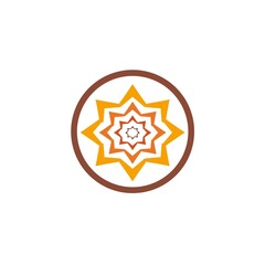 logo design with flower shape for use business or decoration