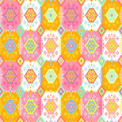 Kilim Bohemian Seamless Pattern