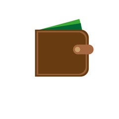 vector of icon design with wallet shape in flat style