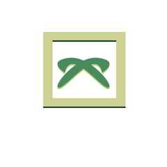 vector of icon design with wall decoration painting shape in flat style