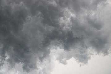 Black overcast clouds are about to rain