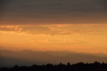 Colorado sunset in the rockies.