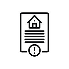 Black line icon for risk
