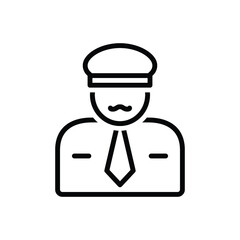 Black line icon for sir
