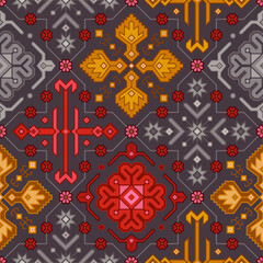 Kilim Bohemian Seamless Pattern