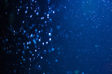 Abstract blue defocus bokeh glitter