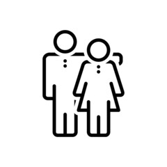 Black line icon for sister
