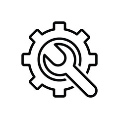 Black line icon for preference
