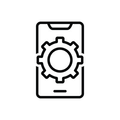 Black line icon for preference
